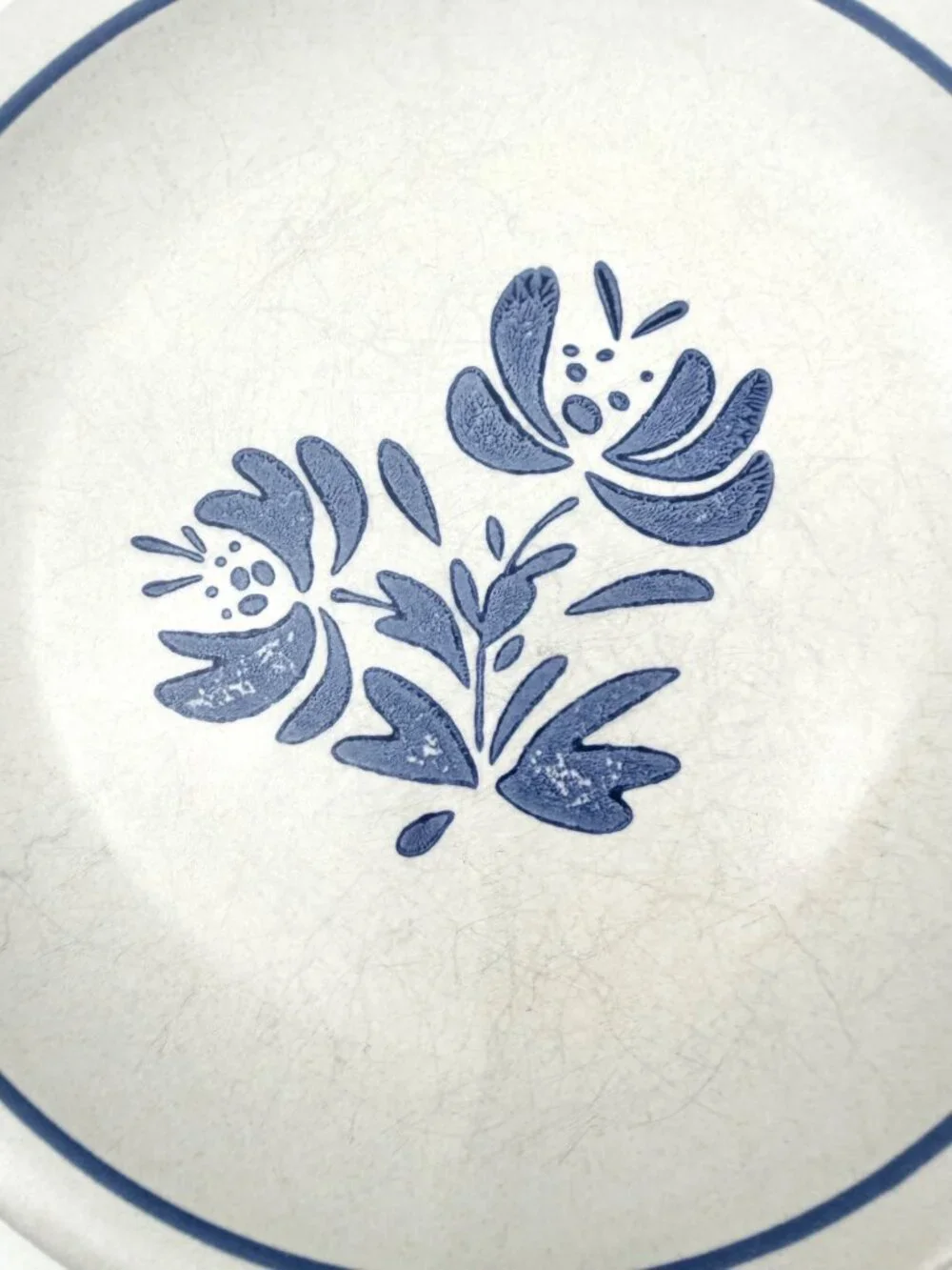 PFALTZGRAFF YORKTOWNE BLUE FLORAL STONEWARE DINNER PLATES SET OF 2 -10.25